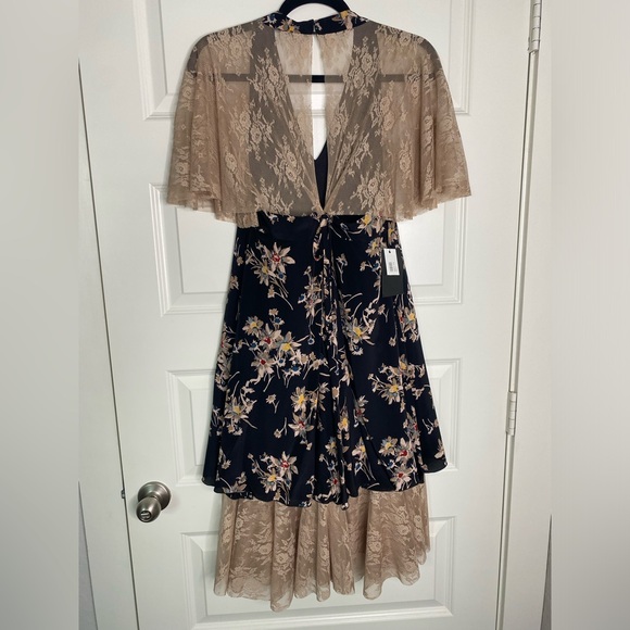 RARE NWT Anna Sui Lace Floral Multilayer Dress - Picture 3 of 7